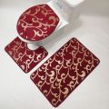New bronzing carpet bathroom toilet three-piece set PV velvet floor mat thickened and absorbent one piece on behalf of the hair. 