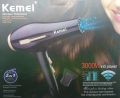 Kemey-KM-2376/2378 - 3000W ( 2 in 1 ) Powerful-Professional-Heavy-Duty-Hair-Dryer--- Black. 
