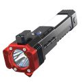 Portable LED Flashlight Multifunctional Work Light Power Bank Emergencies Safety Hammer Waterproof with Sidelight 4 Light Modes for Car Outdoor Camping Hiking Adventure Inspection. 