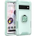 lthmy for Google Pixel 6 Ring Holder Stand Case Hybrid Soft Silicone Hard PC Shockproof Protection Cover.