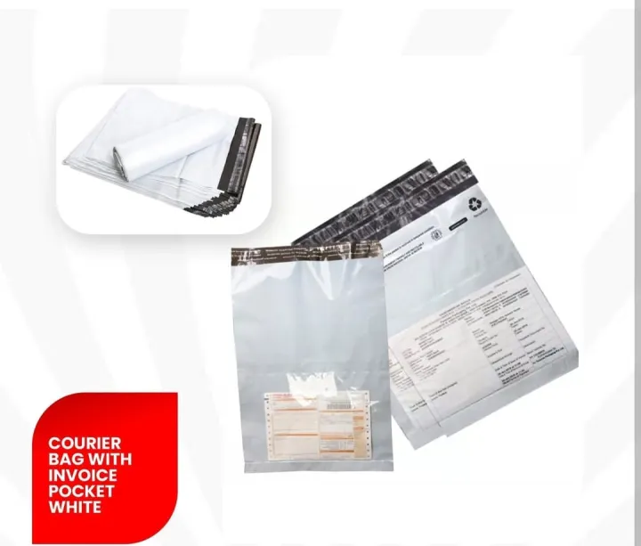 WITH INVOICE POCKET Courier poly Bag / Parcel poly Bag /0nline poly Bag ...