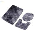 3 Pieces Bath Mats Set for Bathroom with Toilet Cover, U Shape Rug, Washable Bathroom Rug Sets for Tub, Bath Room, Shower Floors.