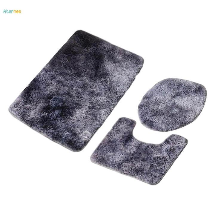 3 Pieces Bath Mats Set for Bathroom with Toilet Cover, U Shape Rug, Washable Bathroom Rug Sets for Tub, Bath Room, Shower Floors