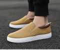 New Trendy Fashionable Black Grey Blue and Khaki Color Korean Canvas Sneakers Shoes for Men Slip On Casual Shoes. 