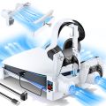 for PS5 Horizontal Cooling Stand with 3-Level Fans PS5 Controller Charging Station with Headset Holder for Playstation 5. 