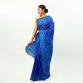 Blue Color ComfortableTangail Jamdani Saree For Women Without Blouse pieces - Home Office Partywear - Suitable Every Occasion.