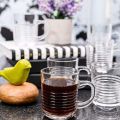 6 Pcs Transparent Glass Coffee Mugs Tea Cups Set with 250ml.. 