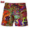 New Summer Fashion Colorful 3D Printed Trippy Psychedelic Abstract Art Men's Short Pant Unisex Casual Beach Swimming Shorts.