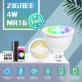 GLEDOPTO ZigBee 3.0 RGB+CCT 4W Smart MR16 Spotlight APP/Voice/RF Remote Control Work with Alexa Echo Plus SmartThings high quality. 
