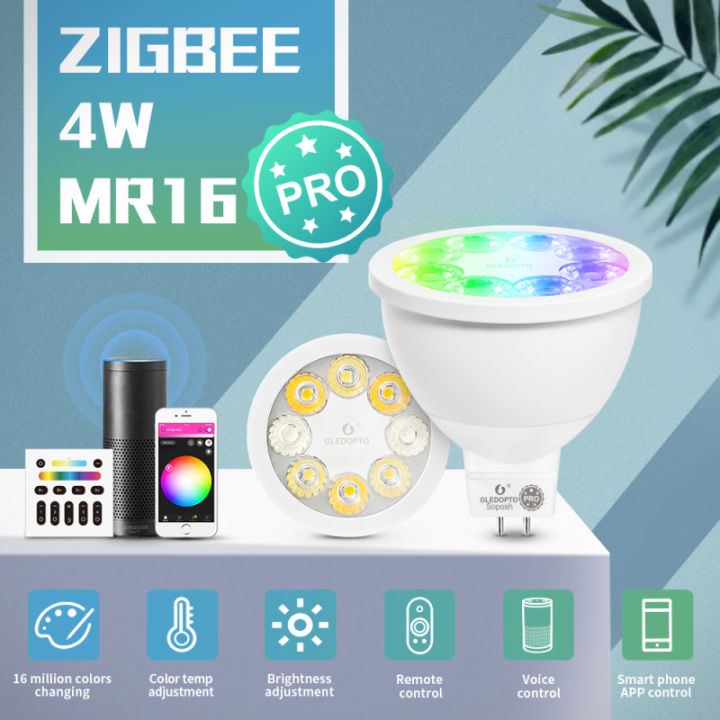 GLEDOPTO%20ZigBee%203.0%20RGB+CCT%204W%20Smart%20MR16%20Spotlight%20APP/Voice/RF%20Remote%20Control%20Work%20with%20Alexa%20Echo%20Plus%20SmartThings%20high%20quality%20-%20Image%203