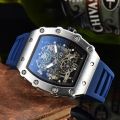 new Richard skeleton watch tonneau shape sports men's watch. 