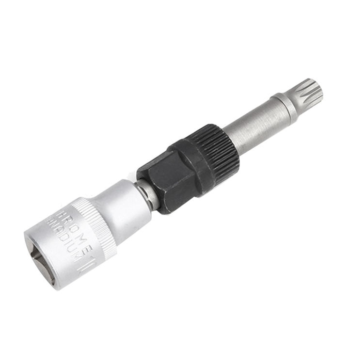 Pully Socket M10 Alternator Pulley Socket Drill Bit with 33 Teeth Tool Wrench ...