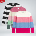 Girls Premium Soft Knit Striped Pullover Sweater From Levin. 