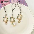 Star Moon Cat Phone Rope Keychain Women Phone Pendant Cartoon Charms Chain For Keys Bags Accessories Ins Korea Handmade DIY Case.