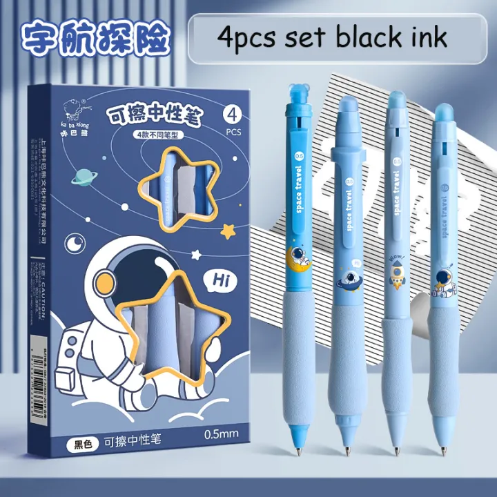 4pcs%20Erasable%20Pen%20Set%20Black%20Blue%20Ink%20Soft%20Grip%20Kawaii%20Gel%20Pen%20School%20Supplies%20Japanese%20Kawaii%20Stationery%20Aesthetic%20Pens%20-%20Image%206