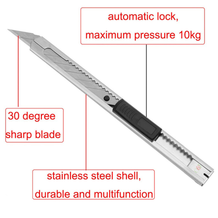 Stainless Steel Auto-Lock Cutter Knife [ Pack of 1 ] | Daraz.com.bd