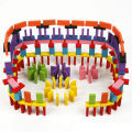 HarnezZ 50 pcs Wooden Dominos Blocks Set, Kids Game Educational Play Toy, Domino Racing Toy Game. 