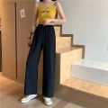 Wide Leg Pants Women Loose High Waist Black Basic Fashion Ulzzang All-match OL Casual Baggy Clothes Mujer Trousers Teens Street. 