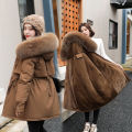 Women Parka Fashion Long Coat Wool Liner Hooded Parkas 2022 New Winter Jacket Slim with Fur Collar Warm Snow Wear Padded Clothes.