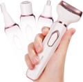 4-in-1 Electric Razor for Women - Rechargeable Painless Body & Facial Hair Remover, Bikini Trimmer for Legs, Underarm & Face, Portable Women's Shaver Set with Smooth Glide Technology. 