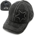 Retro Y2K Star Washed Denim Hole star Baseball cap Snapback Hats Autumn Summer fishing Hat Men Women Caps Casquette hats Gorras. 