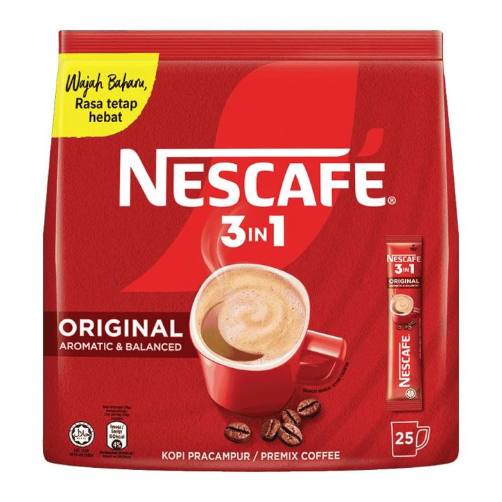 Nescafe Original 3 in 1 Premix Coffee 25 Sticks