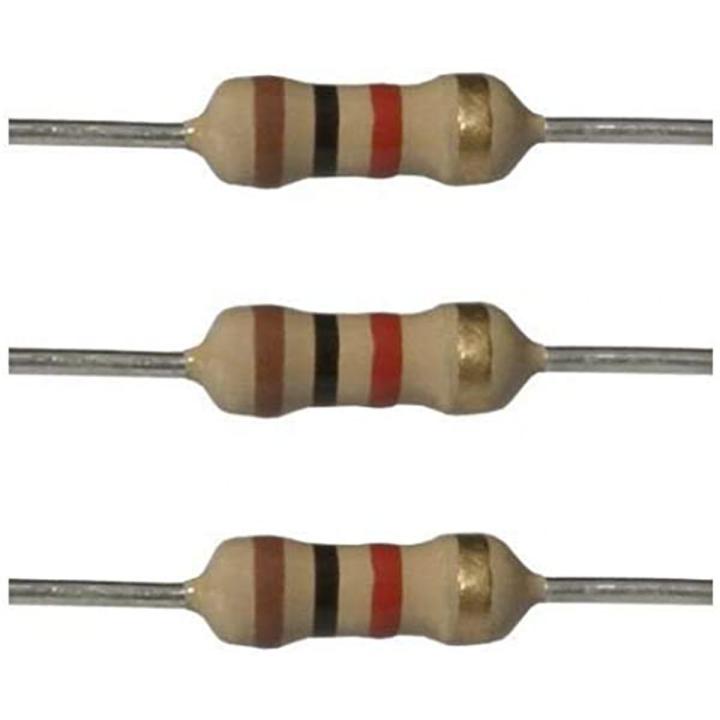 100Pcs 10 Ohm Resistor 10 Ohm Carbon Film Resistor 10 Ohm 1/4W Resistance 0.25 Watt 5% Tolerance Fixed Resistors