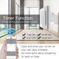 tuya WiFi Smart Curtain Switch Touch Design for Motorized Curtains and Roller Blinds work with Tuya Smart Life App Alexa Google for hands-free voice control.