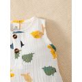 (NEW)Baby Boy Jumpsuit 0-9 Months 0-9 Months Sleeveless Dinosaur Print Bodysuit Newborn Baby Clothing Summer Infant Boy Jumpsuit Dresses Outfit. 