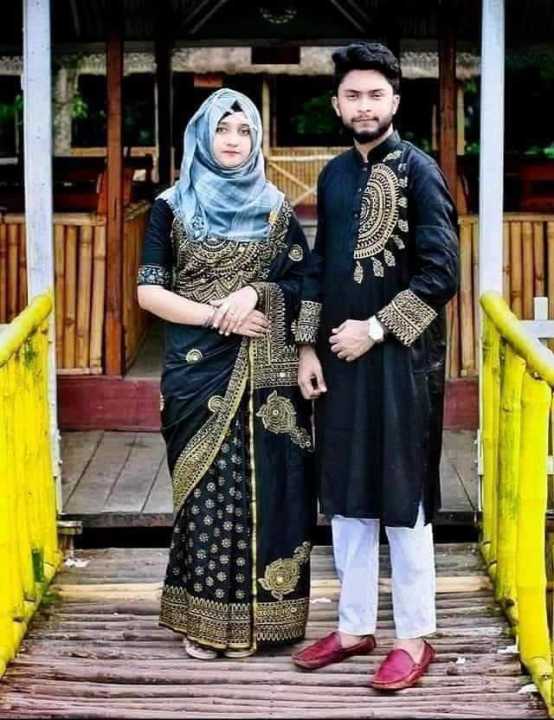 Couple Set/Matching dress/Couple&Family Sets/Sari And Panjabi