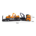 【Funny Bunny Toy Store】Pull-back Design Construction Trailer Moving Joints Head Construction Trailer Model for Kids.
