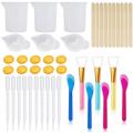 43PCS Resin Mixing Tool Kit - Silicone Measuring Cups for Epoxy Resin Silicone Mixing Cups,Silicone Brushes,Pipettes,Ect. 