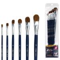 Deli 73895 Artist Range Round Nylon Fiber Brush Set for Acrylics and Oil Paint Brush Set.