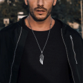 Stylish Stainless Steel Anchor Necklace for Men Durable and Modern Chain Pendant Design. 