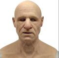 Cosplay Bald Old Man Wrinkle Face Mask Halloween Party Carnival Props.