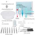 Goglor 164 Pcs Multi-function Cake Decorating Kit for Beginners, Cake Turntable Set Pastry Tube Fondant Tool for Kitchen Dessert Baking Supplies. 