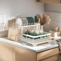 New Dish Drying Rack Kitchen Utensils Drainer Rack With Drain basket Countertop Dinnerware Organizer Kitchen Storage Rack Tools. 