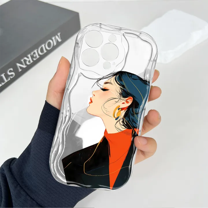 Jizetin%20for%20Redmi%2013%20Xiaomi%20Poco%20M6%204G%20Back%20Cover%20Fashion%20Queen%20Cream%20Wavy%20Edge%20Soft%20Silicone%20Phone%20Case%20-%20Image%204