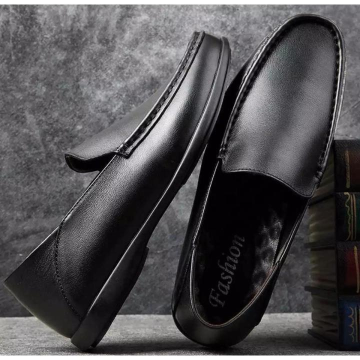 LOAFERS PLAIN UP SOFT LEATHER SHOES FOR CASUAL USE FOR MAN