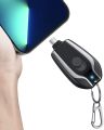 Keychain Portable C-Type Charger for (Android) 1600mAh Mini Power Emergency Pod,External Fast Charging Power Bank Battery Pack, Key Ring Cell Phone Charger. 
