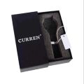 CURREN C9080L Navy Blue PU Leather Analog Watch For Women - RoseGold & Navy Blue. 