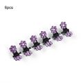 6/12pcs Crystal Rhinestone Flower Hair Claws Clamps Hairgrip Accessories Hairpins Hair Clips Jewelry for Women Bridal Kids Girl. 