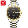 "Olevs 5563 Stainless Steel Analog Wrist Watch For Men. 