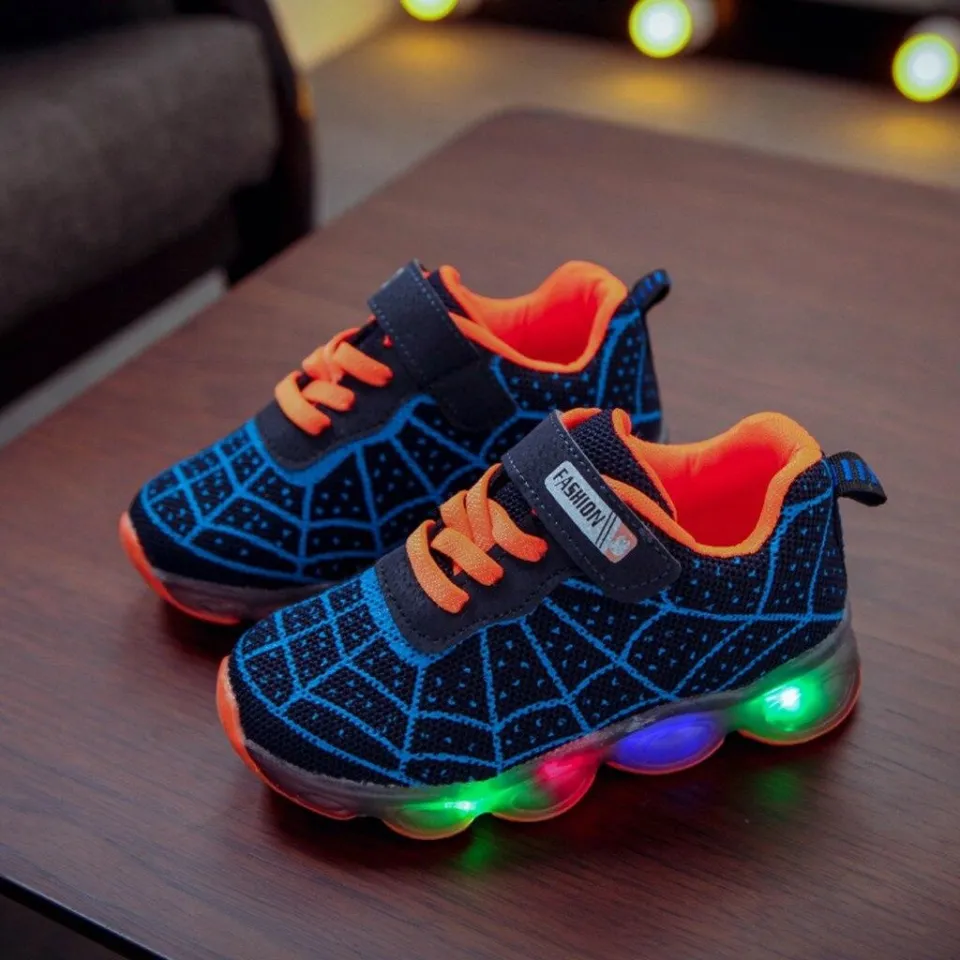 LED Luminous Kids Shoes Light Children Sneakers Mesh Sport Shoes