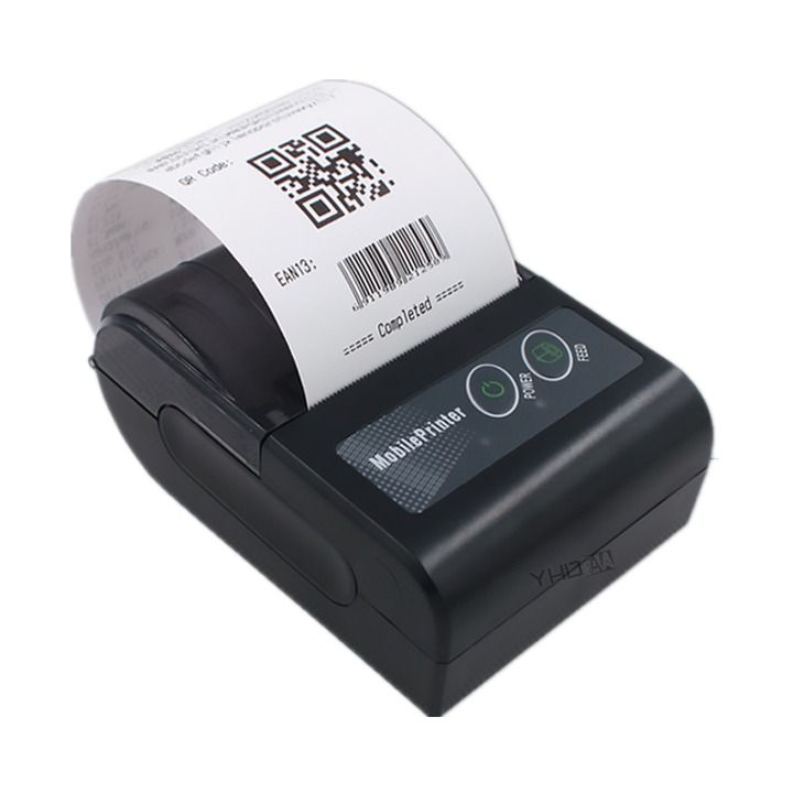 Portable POS Printer 58mm 2 inch Thermal Receipt Printer Bluetooth Pocket Printer | Cash Drawer Compatible | Support iOS, Android, Computer, Laptop | POS Printer for Restaurant Bill, Ticket, Token, Label Printing