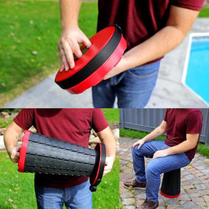 Portable Telescoping Stool Folding Camping Stool Seat for Fishing Hiking Traveling Outdoor Activities