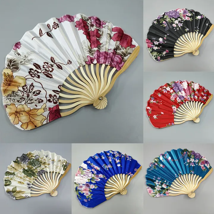 1pc%20Japanese%20Style%20Retro%20Shell%20Shaped%20Fan%20Silk%20Cloth%20Bamboo%20Folding%20Fans%20Wedding%20Hand%20Fans%20Single-side%20Flower%20Curved%20Fanbone%20-%20Image%203
