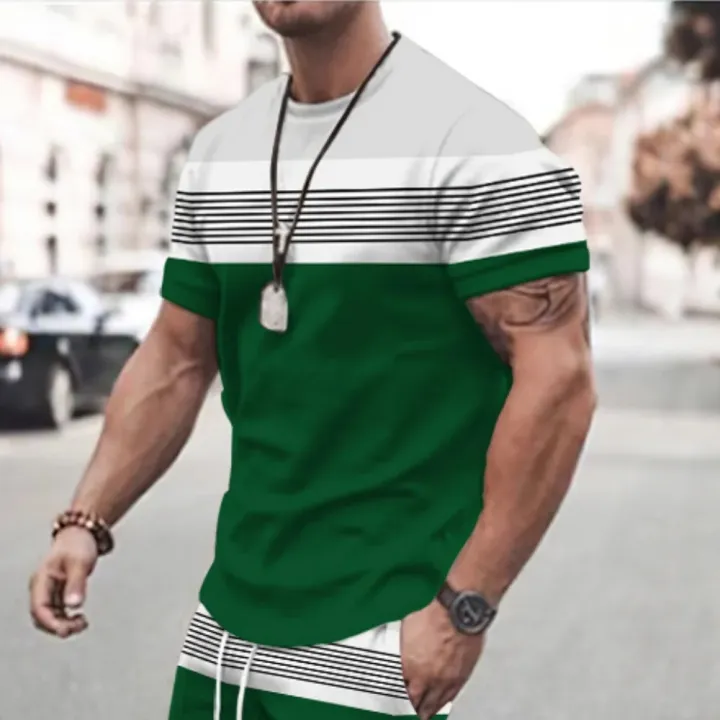 2023%20New%20Men's%20T-shirt%20Checked%20Printed%20Oversized%20Loose%20Men's%20Top%20Holiday%20Casual%20Clothing%20Daily%20Outing%20Short-sleeved%20T-shirt%20Soft%20Loser%20Lione%20-%20Image%204