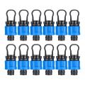 JAERBEE 12 Pcs Drip Irrigation Tubing End Cap Plug 1/2 Inch Universal End Cap Fitting, Compatible with 16-17mm Drip Tape Tubing. 
