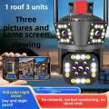OUTDOOR V380 PRO 2lens 2 cameras 3 MOBILE SCREEN 6MP(2MP+2MP+2MP) 10XZOOM IP66 Wireless Camera.